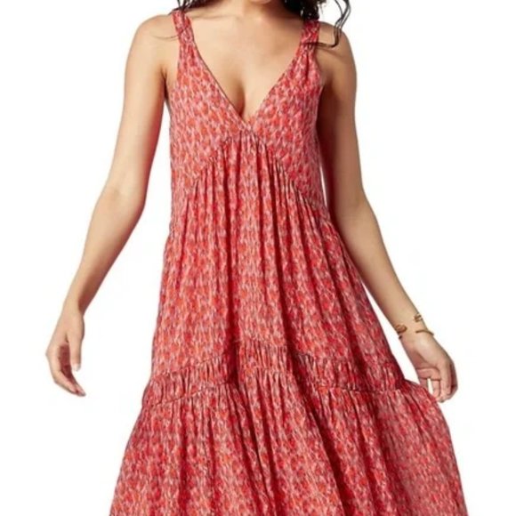 NWT Joie Bondi tiered sleeveless maxi dress sz Large - Picture 2 of 14